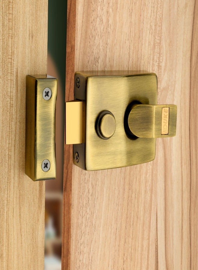 Duke Night Latch Door Lock, Brass Antique Finish, Weather-Proof with Keys and Installation Hardware | Night Latch | Door Width 25mm-45mm| NL-BA - Image 1